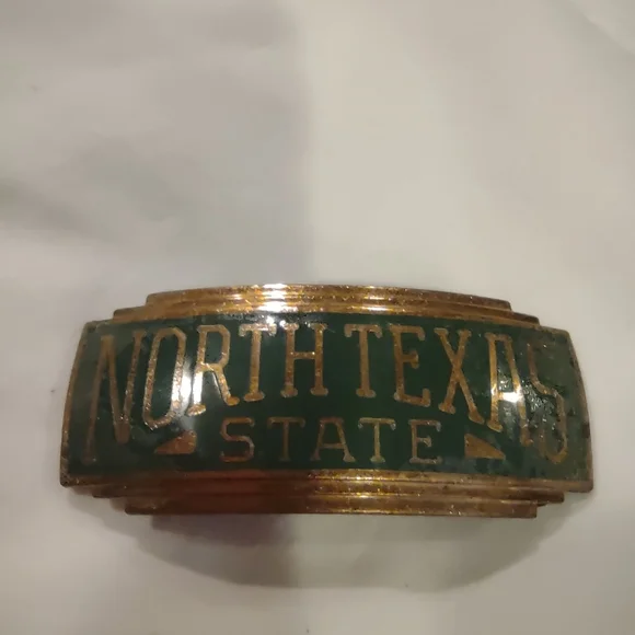 Vintage Jenkins North Texas State University belt buckle